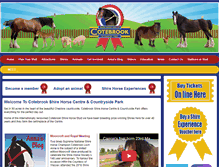 Tablet Screenshot of cotebrookshirehorses.co.uk